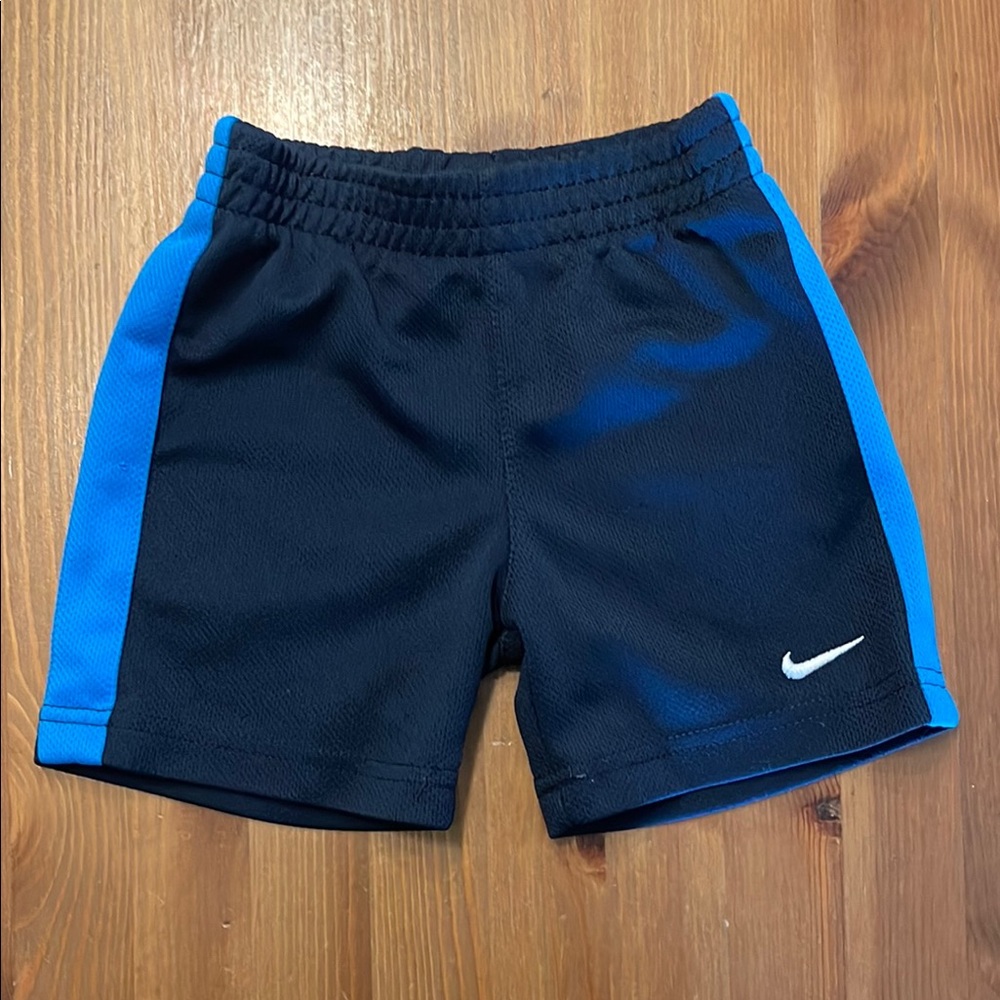 Nike Kids Black and Blue Athletic Shorts